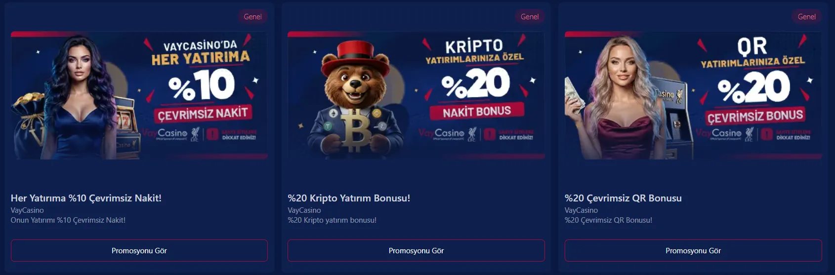 VayCasino promosyonlar ve bonuslar – Hoş geldin çevrimsiz bonus fırsatları